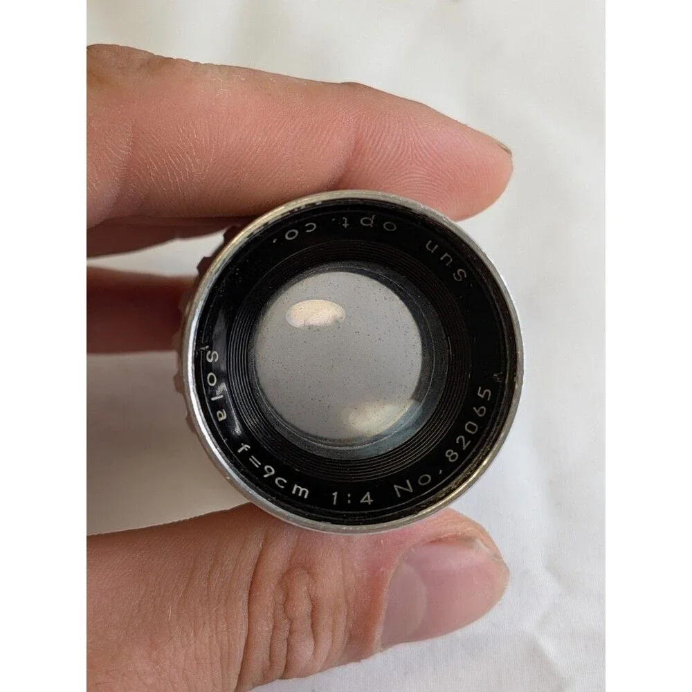Vintage Sun Optical Sola 9cm F1.4 Camera Lens Japan Manual Focus Rare **UNTESTED